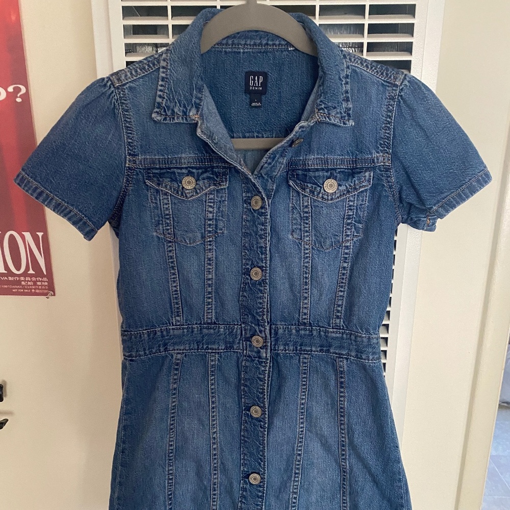 gap large denim dress